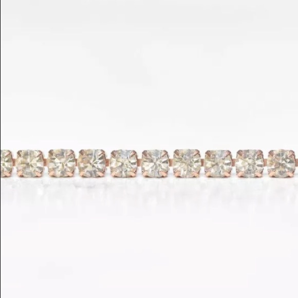 18 karat rose gold plated tennis bracelet - Picture 3 of 5